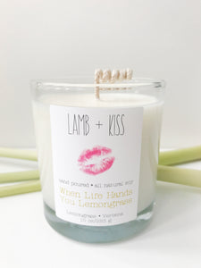 Lamb + Kiss Lemongrass Natural Soy Candle