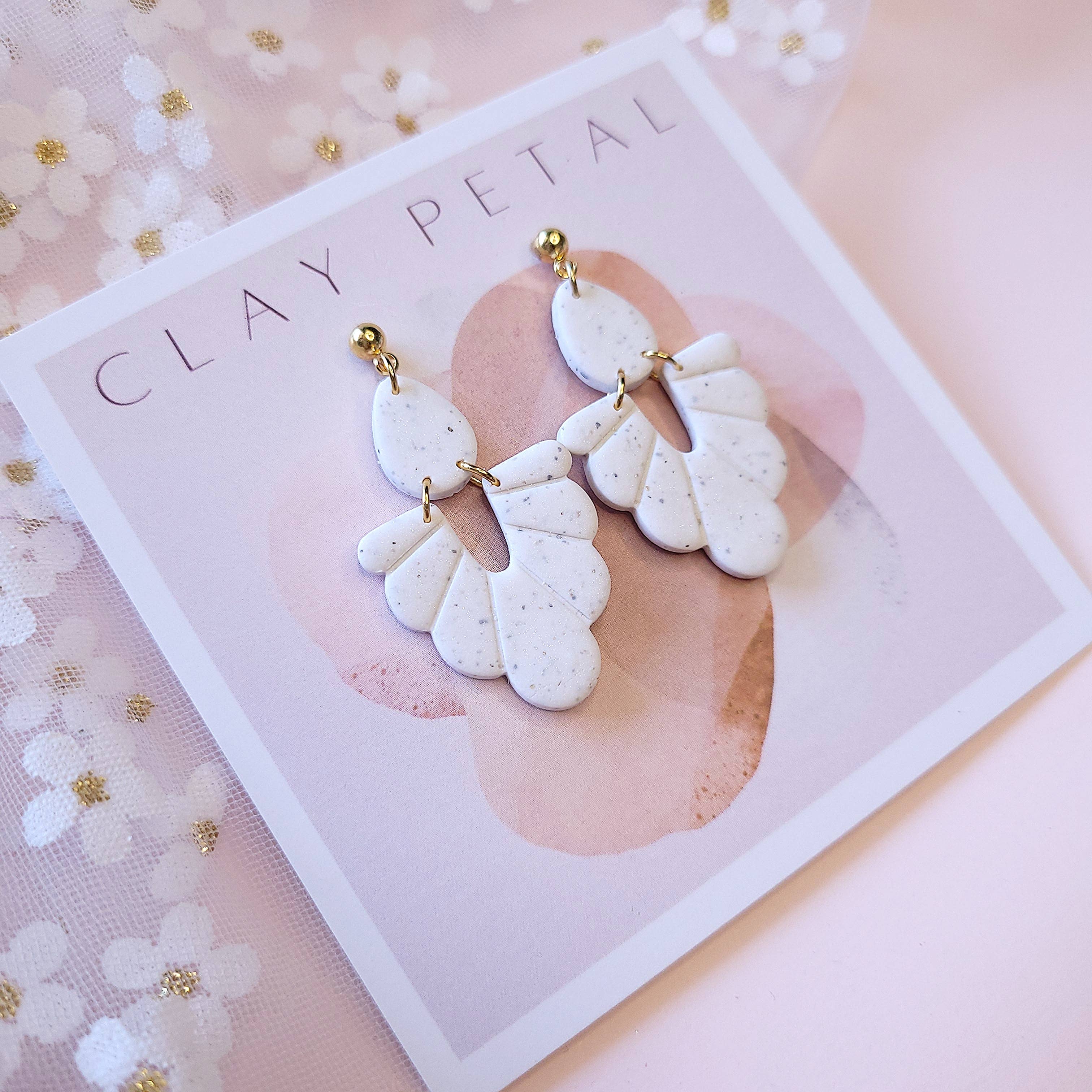 Clay Petal - The Ariel Shell Clay Earrings