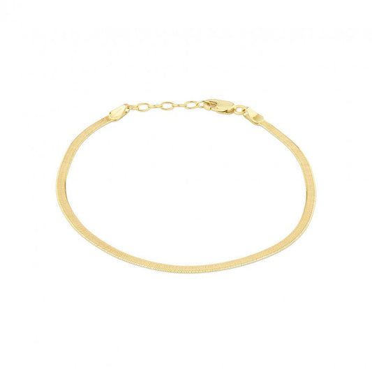 HOJ Gold Vermeil Herringbone Necklace 3.5mm Thick