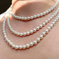 Blueyejewelry Necklace Pearl Silver