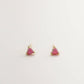 JK Tiny Pink Opal Heart Earring