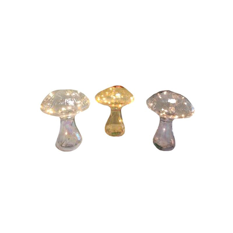 LED Glass Mushrooms