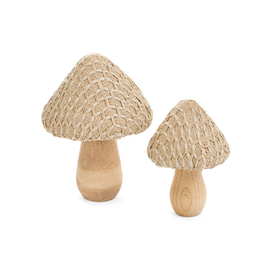 Deco Mushroom Foam/Wood/Poly Natural/Beige