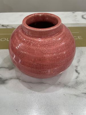 VASE-PNK RND CERAMIC