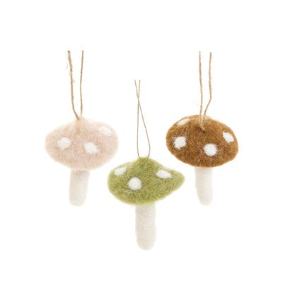 Ornament Mushroom Wool Multi