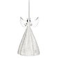 Ornament Glass Angel White & Clear 5"
