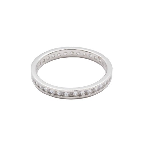 HOJR Chanel Set Eternity Band Sz8 Silver