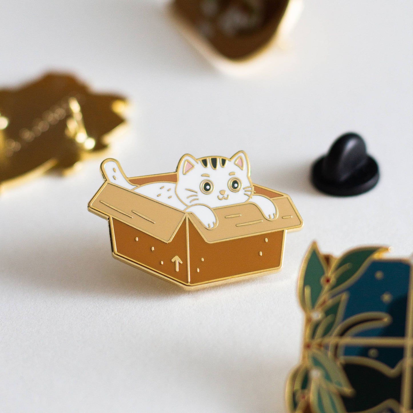 Enamel Pin Box Cat