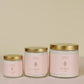 JK 4oz  Clear Crystal Candle - Rose Quartz - Love