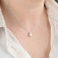 Blueyejewelry Necklace Dainty Sterling Silver Pearl Pendant