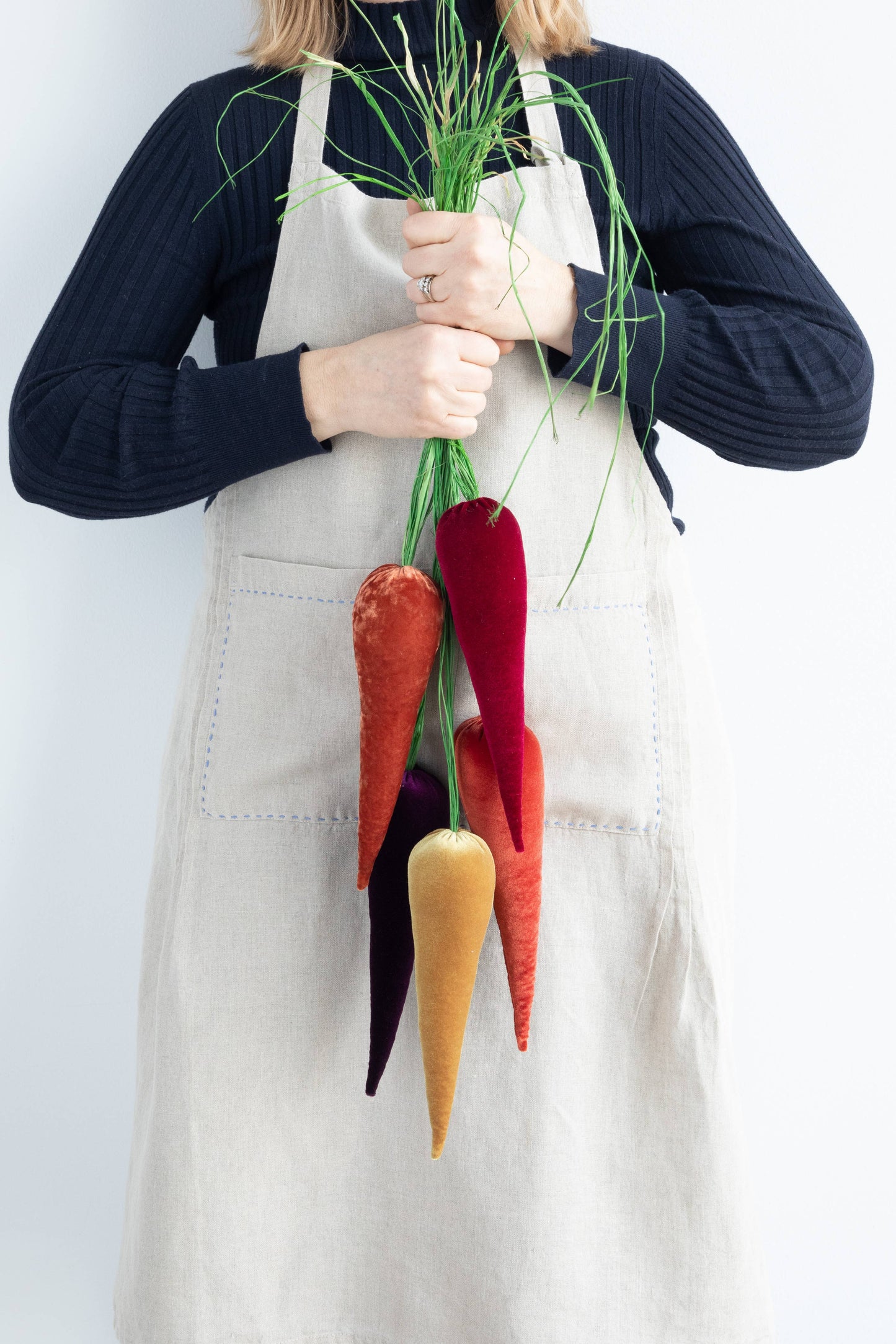 Handmade Velvet Carrots: Luxe Burnt Orange