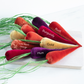 Handmade Velvet Carrots: Luxe Burnt Orange