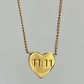 HoopLa Style Waterproof Necklace Gold on Stainless Steel 11:11 Heart  