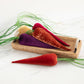 Handmade Velvet Carrots: Luxe Burnt Orange