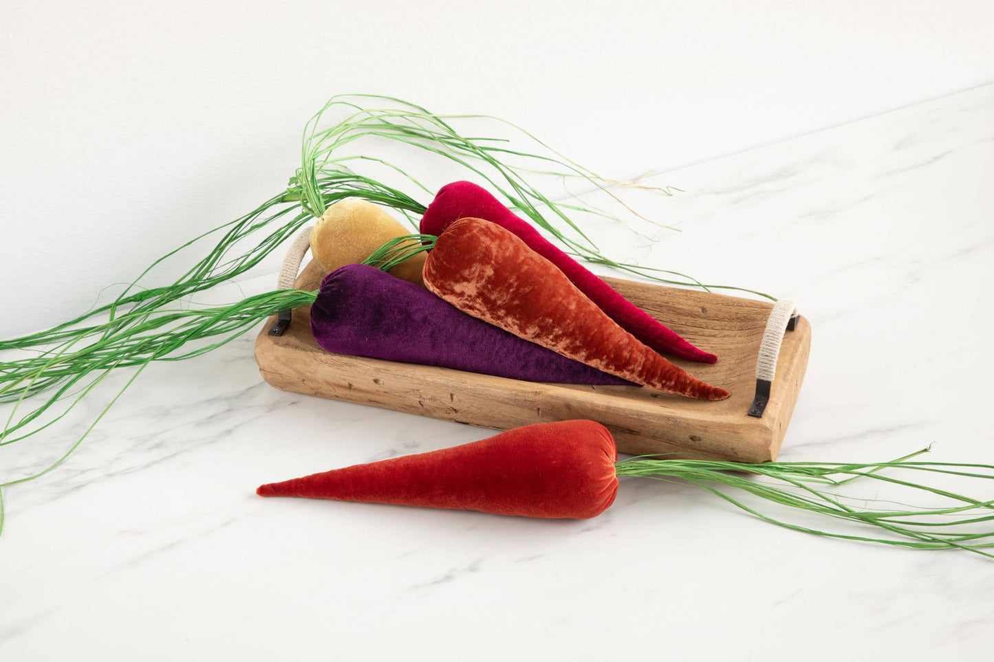 Handmade Velvet Carrots: Luxe Burnt Orange