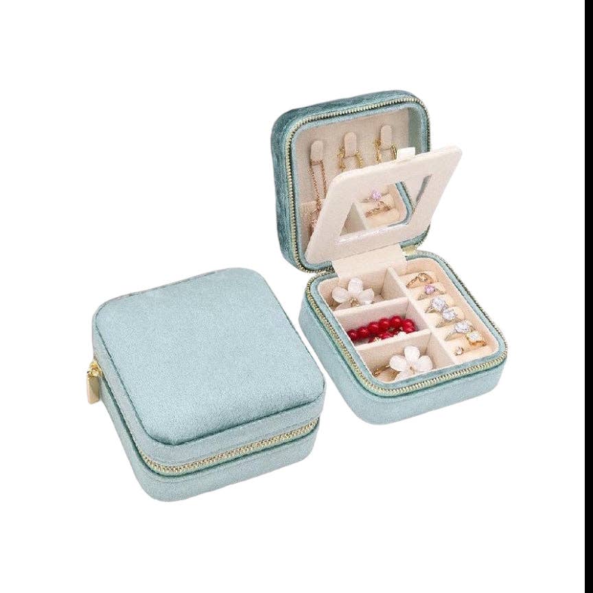 Velvet Jewelry Boxes - Square: Beige