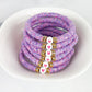 MSB Heishi Small 6mm Color Pop Bracelet "💗": 6.5" / Peachy Purple Tiedye