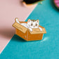 Enamel Pin Box Cat