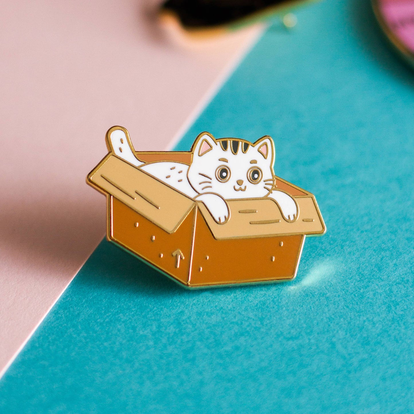 Enamel Pin Box Cat