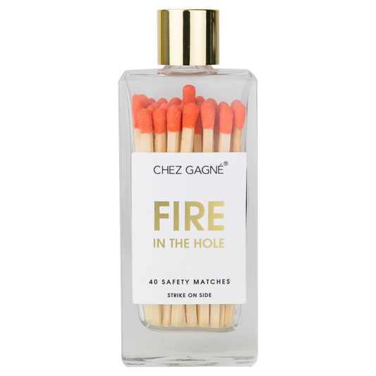 Fire in the Hole Matches - Glass Bottle Matchsticks - Orange