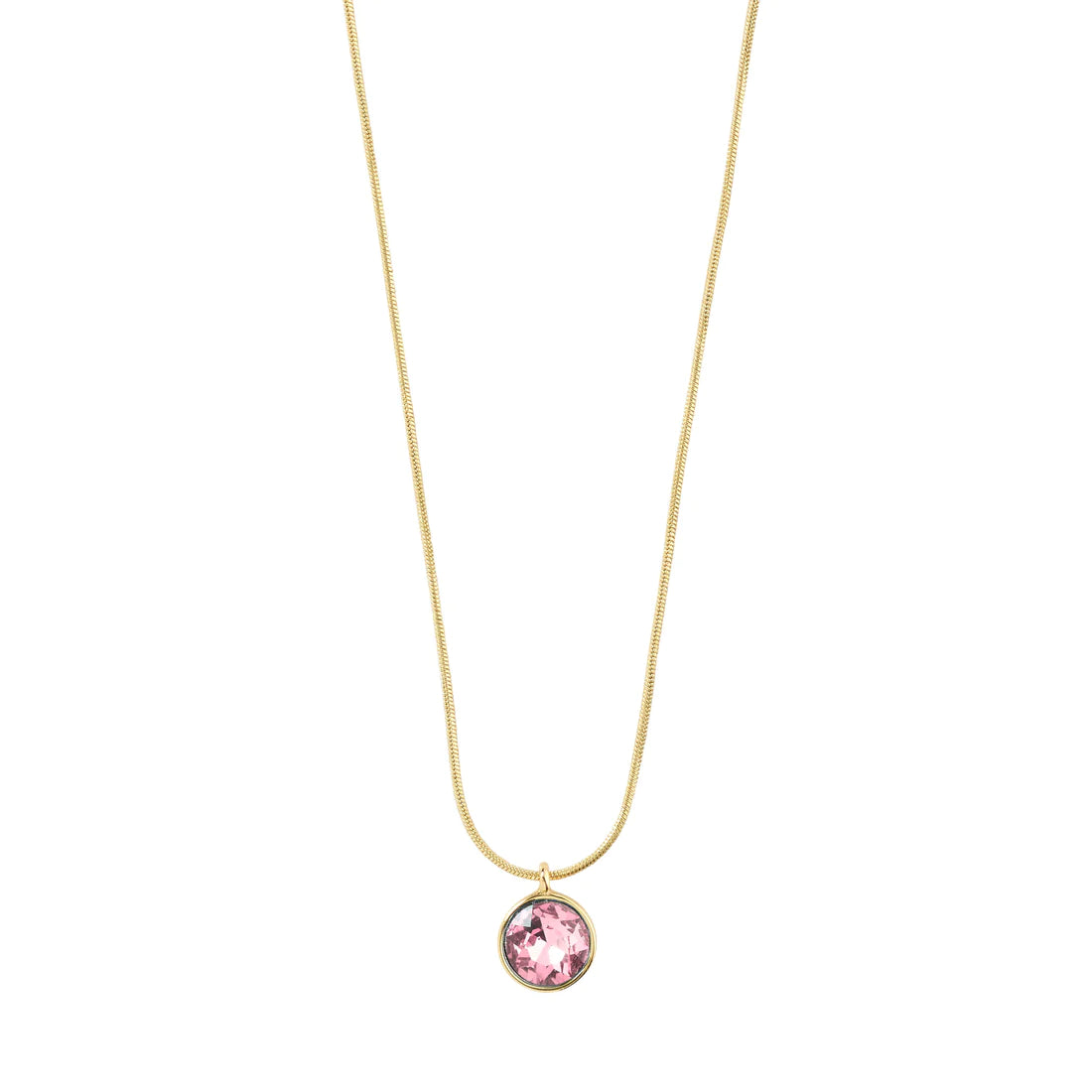PN Callie Recycled Rose Crystal Pendant Gold