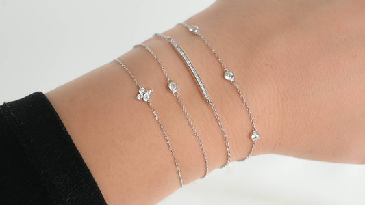 Blueyejewelry Bracelet Silver Diamond