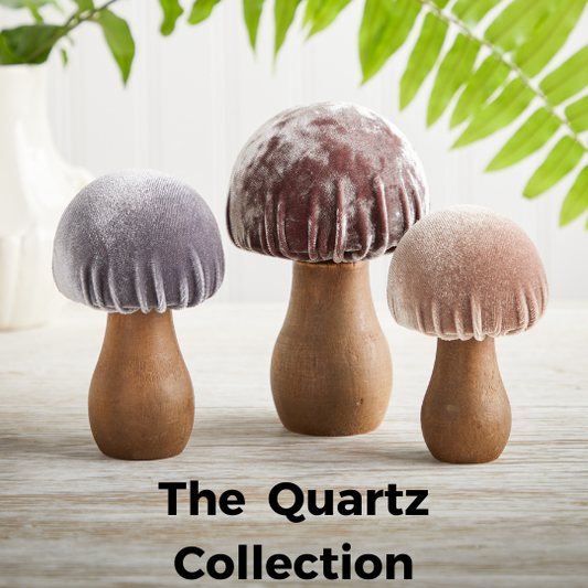 Handmade Velvet Mushrooms: The Quartz Collection