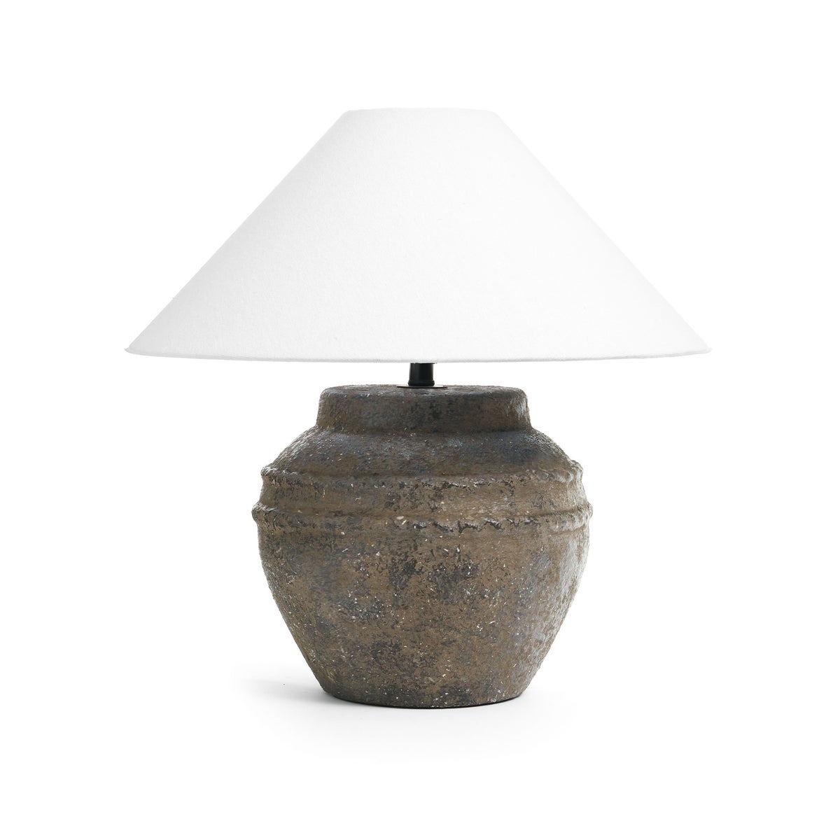 Table Lamp Ceramic with Linen Shade 17.5x19.5