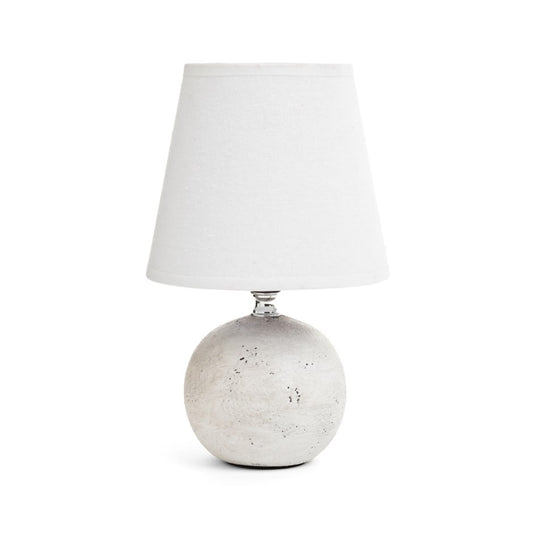 TABLE LAMP POTTERY ANTIQUE LIGHT GREY-WHITE
