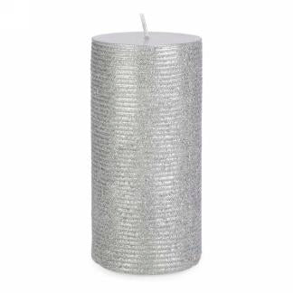 Silver Glitter 6" Candle