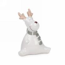 Ceramic Reindeer with Striped Scarf