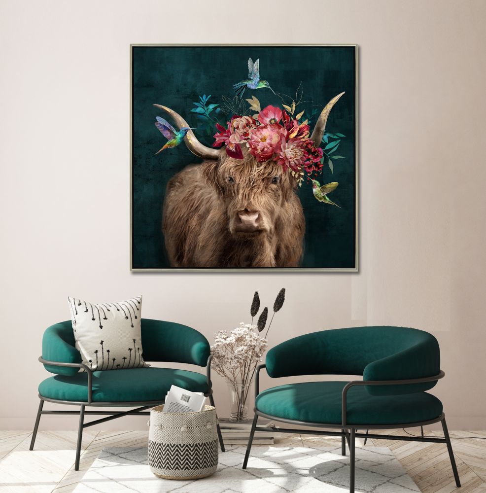 Art: Floral Horns 36x36"