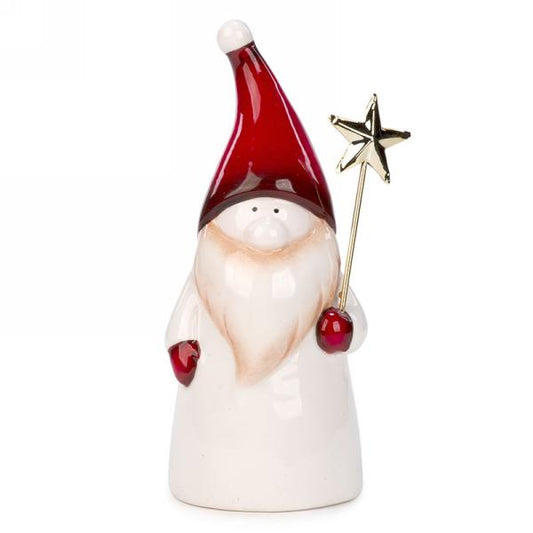 7.5" Red & White Ceramic Santa