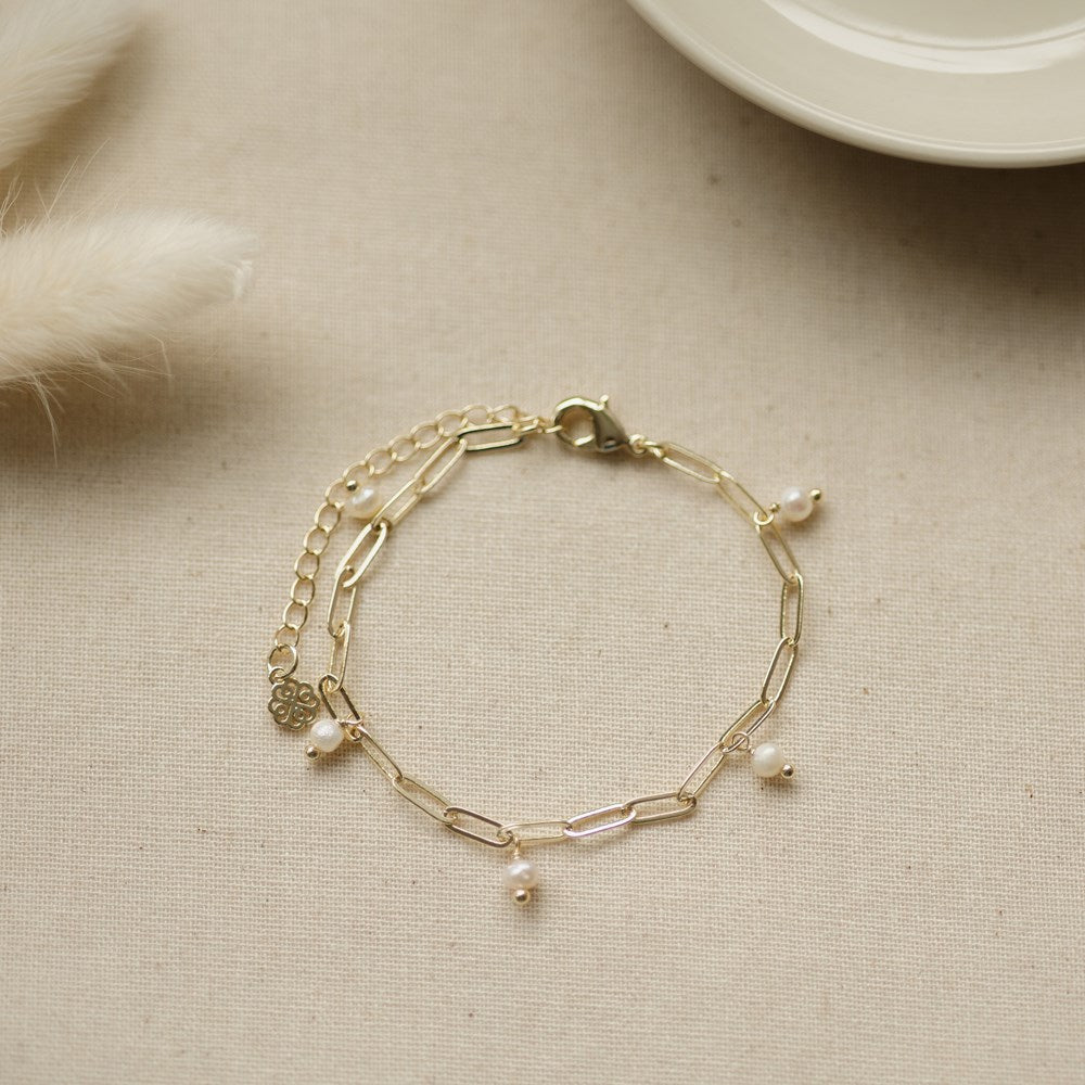 Glee Bracelet Beatrice with White Pearl