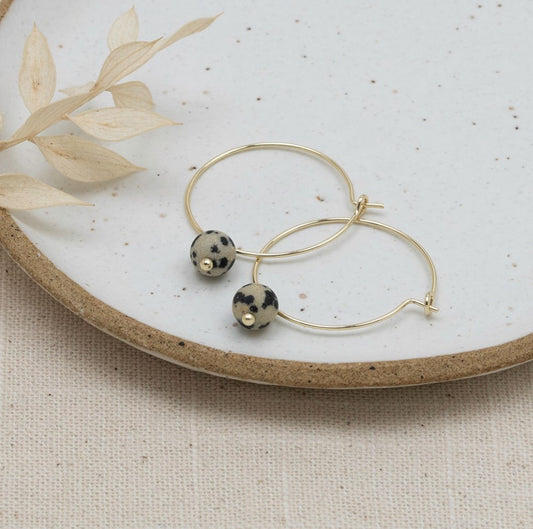 Glee Earrings Bellamy Hoop Dalmatian Jasper