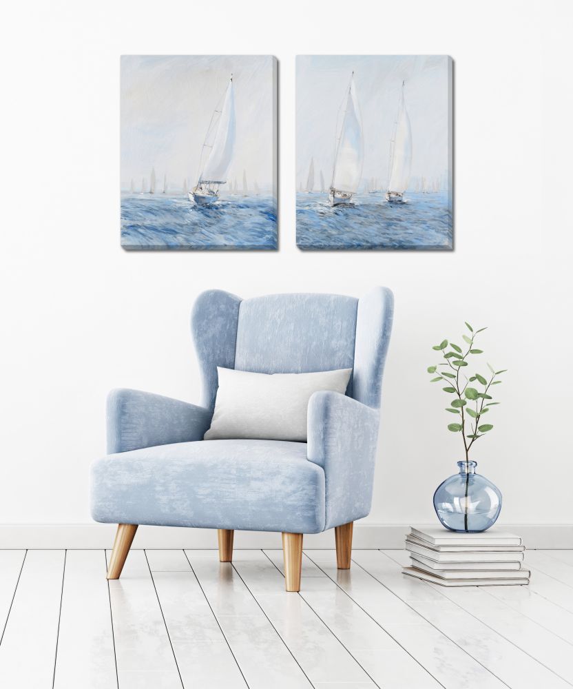 Art: Sailing Upwind SET of 2 16x20"