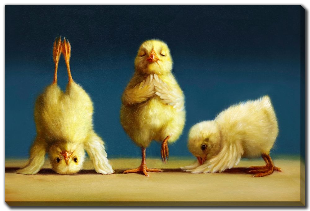 Art Yoga Chicks 16x20