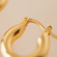 LTE Demi-Fine Chunky Hinge Hoop Gold