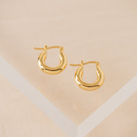 LTE Demi-Fine Chunky Hinge Hoop Gold