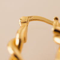 LTE Demi-Fine Twist Hinge Hoop Gold