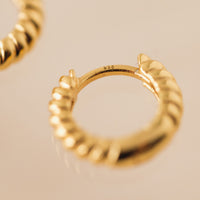 LTE Demi-Fine Twist Huggie Hoop Gold