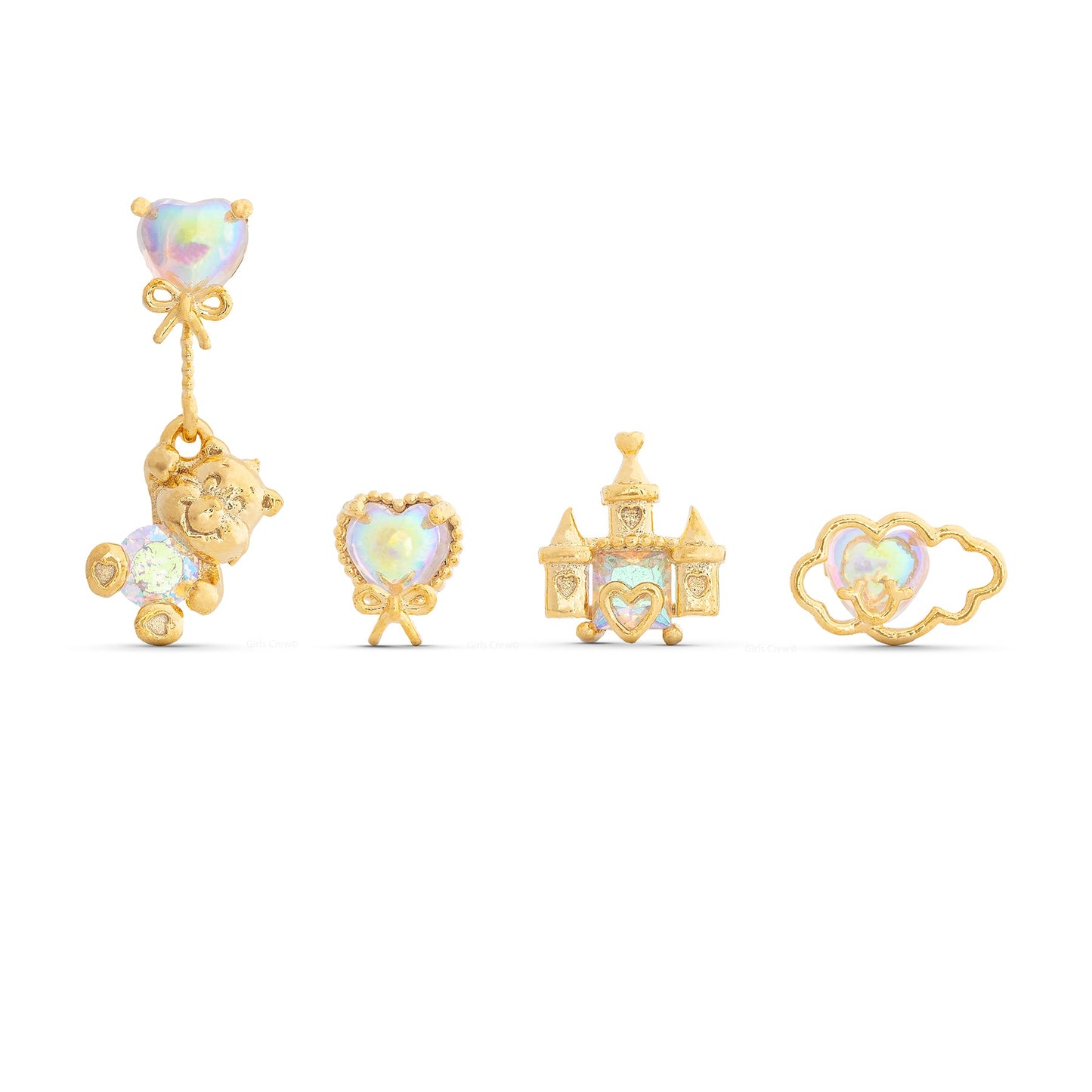 GCE Care Bears Care-A-Lot Bear Stud Set Gold