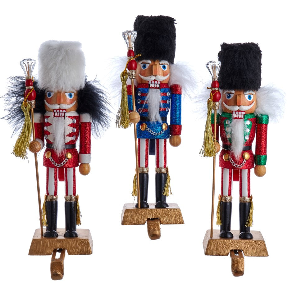 10" Nutcracker Stocking Holder Soldier