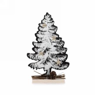 Small Black and White Tree Pinecone Trim