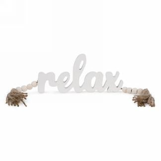 Decor White RELAX with Tassel