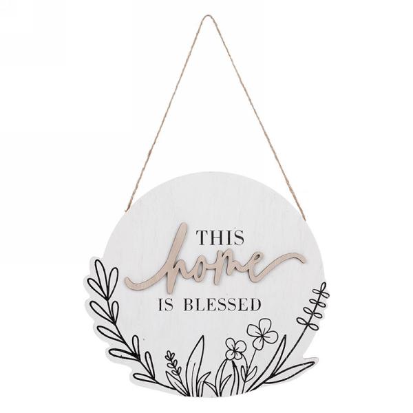 This Home is Blessed Hanging Plaque