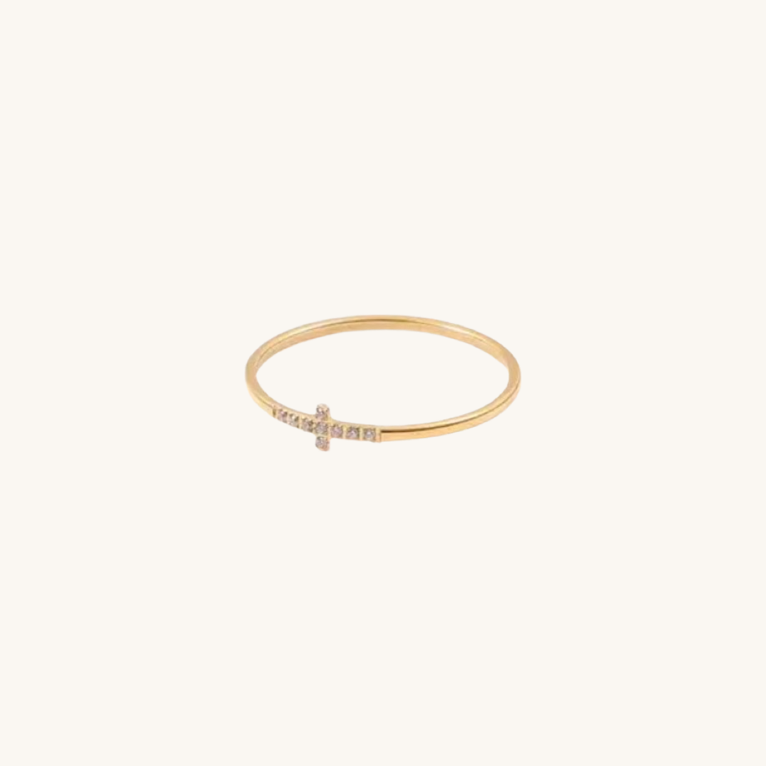 Nikki Smith Waterproof Ring Cross Gold