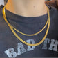 Nikki Smith Waterproof Herringbone Necklace Gold