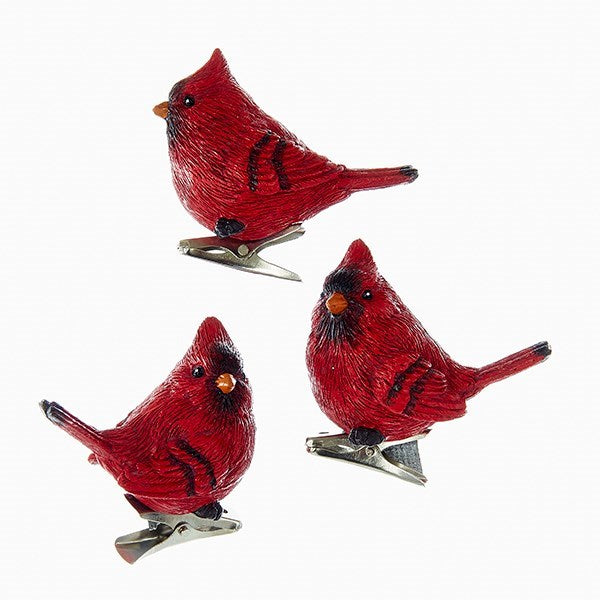 Ornament 2.5" Cardinal with Clip