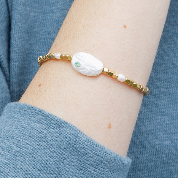 Scout Bracelet Pearl Affirmation Gold